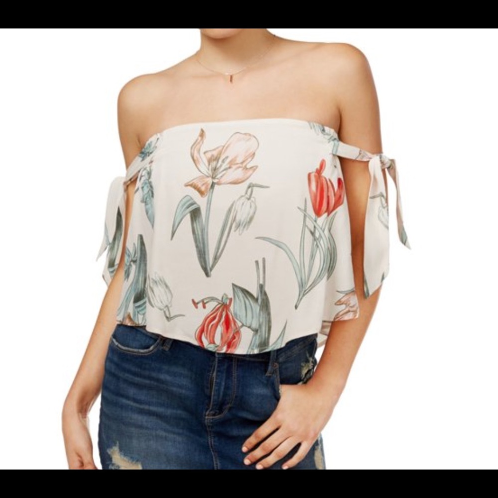 ASTR strapless floral top